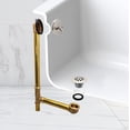 thumbnail image 3 of Westbrass 22-1/2" 17 ga. Brass Bathtub Assembly with Trip Lever and Strainer Drain, Polished Chrome, 3 of 17
