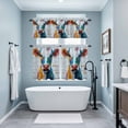 thumbnail image 3 of Abstract Cow Kitchen Curtains Sets for Windows 24 Inch Length, Farmhouse Colorful Animals Oil Painting Rod Pocket Window Treatments Tier Curtains and Valances Set for Bedroom/Bathroom, 3 of 8