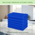 thumbnail image 5 of Elegant Comfort 100% Cotton 12-Pack Waffle Premium Kitchen Towels Cleaning Towels, 13 x 13, Royal Blue, 5 of 7