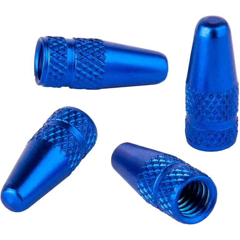 Presta Valve Caps Anodized Aluminum Use On Presta French Valves Designs Bullet Rocket Hamburger Pocket Rocket 4 Pack Walmart