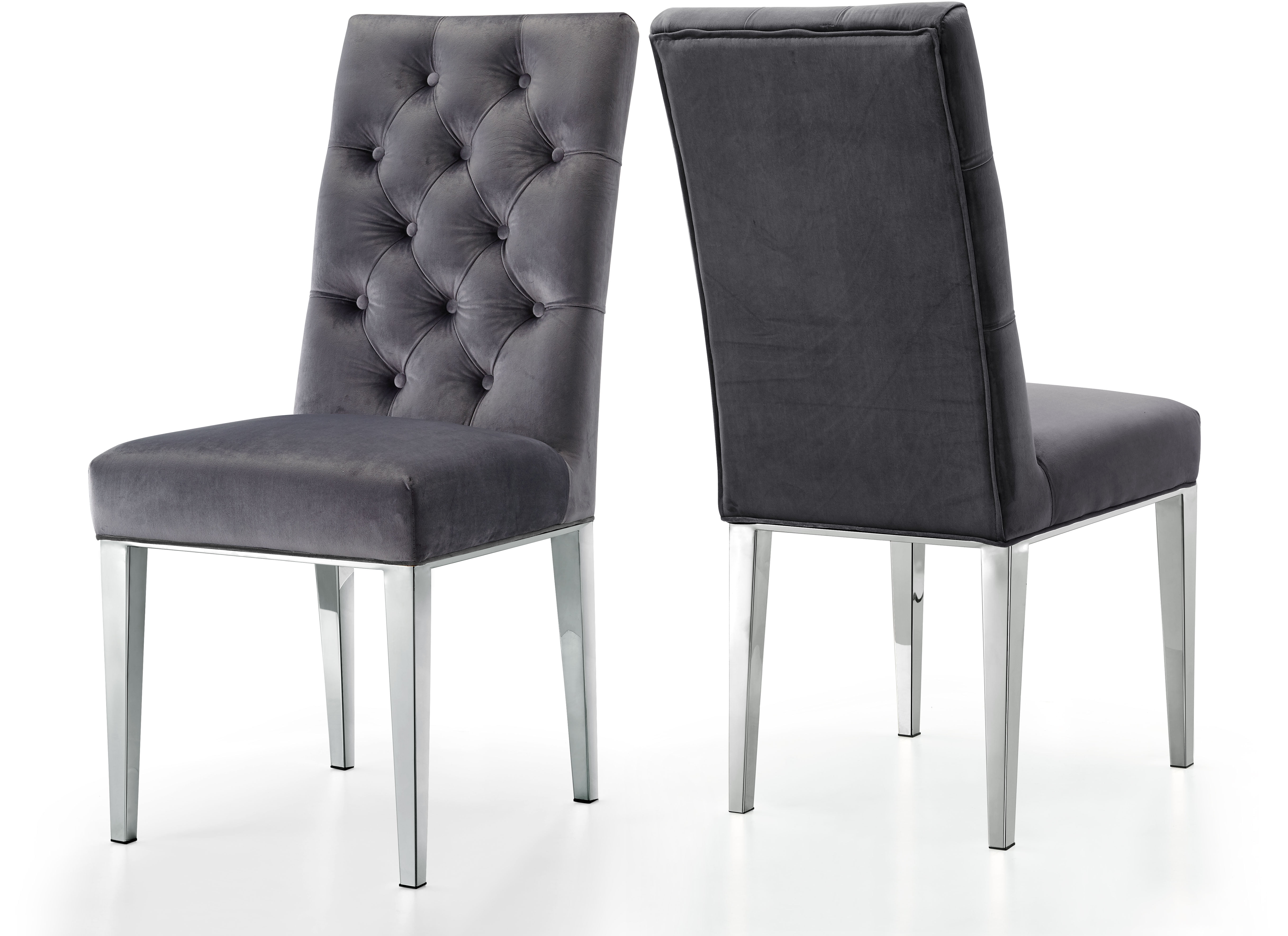 gray velvet dining room chairs