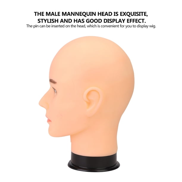 Modelo Profesional Cabeza De Maniquí Masculino Sombrero Exhibición Peluca Entrenamiento Práctica Modelo Cabeza