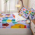 thumbnail image 5 of Homewish Pet Dog Theme Zipper Full Size Comforter Sets with Fitted Sheet and 2 Pillowcases,Cartoon Animal Zipper Bedding Set,Purple,Polkadot Reversible,4pcs, 5 of 8