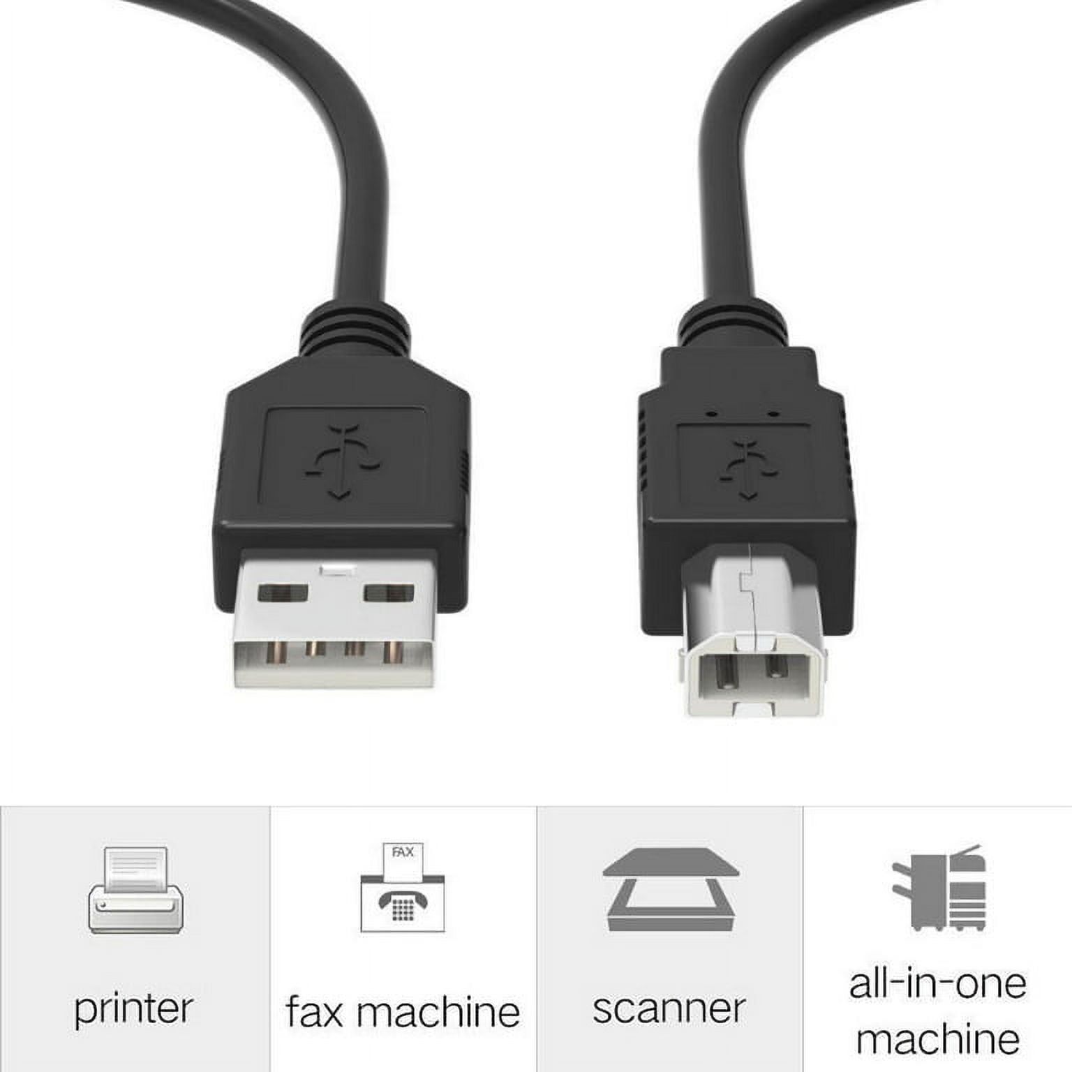 Kircuit USB PC Data Sync Cable Cord Lead for Brother HL-L2320D HL