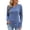 Blue-button up blouse, variant on Womens Ribbed Knit Long Sleeve Tops Casual Button Cuff Pullover Sweaters Blouses