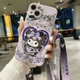 thumbnail image 3 of Sanrio Kuromi Cute Phone Cases For iPhone 15 14 13 12 11 Pro Max Mini XR XS MAX 8 X 7 SE Plus Anti-drop Soft Silicone Cover, 3 of 5