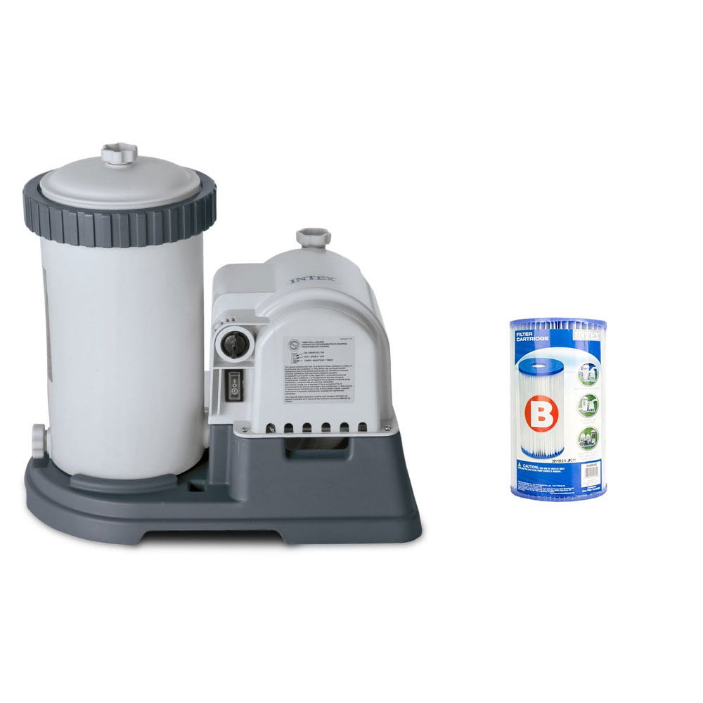 Intex 2500 GPH Swimming Pool Filter Pump & Type B Replacement Filter
