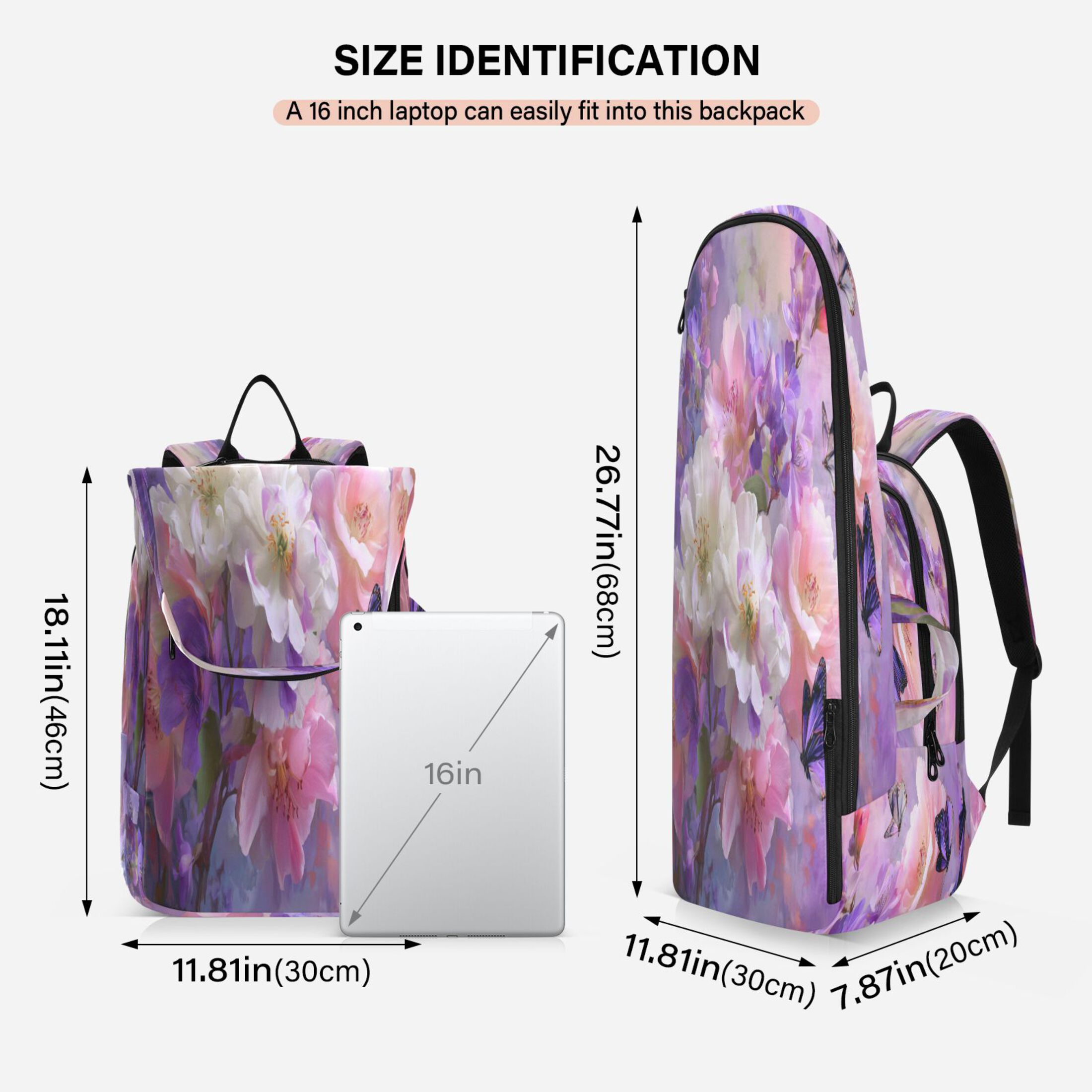 2 Racquet Holder Tennis Backpack Tennis Racket Covers Gym Bags Beautiful Spring Flowers