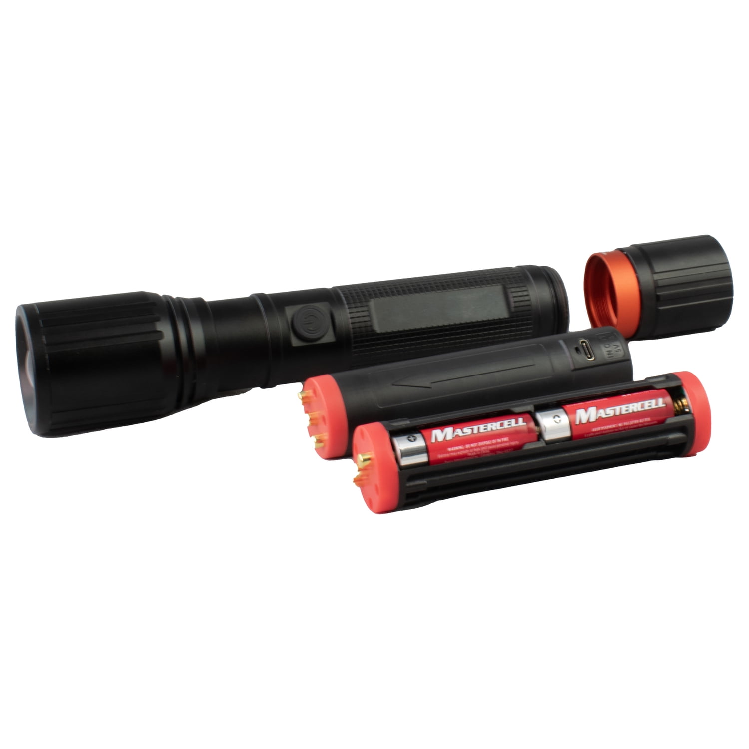 Dorcy Ultra HD Series Hybrid AA/Rechargeable LED 2,000-Lumen Aluminum Flashlight with 3 Modes & Up to 1,312-ft. Beam, 41-4396
