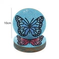 thumbnail image 4 of 6pcs Diamond Painting Coasters Kits,5D DIY Diamond Art Coaster Kits with Holder, Small Diamond Painting Kits for Adults & Kids Art Craft Supplies(Butterfly Diamond Painted Coaster), 4 of 5