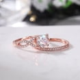 thumbnail image 4 of Silver & Stone Jewels 2 Ct Round Cubic Zirconia 14k Rose Gold Plated Engagement Bridal Set Ring, 4 of 4
