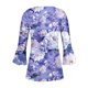 thumbnail image 3 of Camisetas de Cuello en V Mujeres, Impreso 3/4 Manga Blusa Casual Hecha de Cómodo Estante de Imitación para Toda la Temporada de Uso Diario, Camisetas Casuales de Mujer, 3 of 5