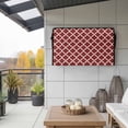 thumbnail image 2 of Outdoor TV Cover 52x30x4.5in, Morocco Ethnic Pattern Weatherproof TV Screen Protector with Zipper, Modern Geometric on Burgundy Red Outside Television Cover Fits Up to 52-55", 2 of 9