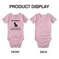thumbnail image 3 of Warning: Protected by A Miniature Pinscher Dog Funny Baby Bodysuits (Pink,6-12 Months), 3 of 5
