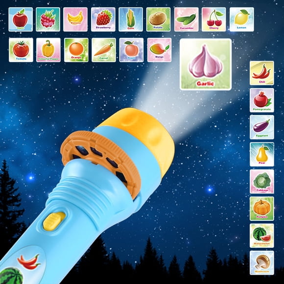 BotaniNest Slide Projector Flashlight Projection Lamp Toy Slideshow Flashlight Lamp Education Learning Small Night Light Bedtime Early Education Toys
