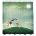 thumbnail image 3 of Ambesonne Giraffe Shower Curtain, Atmosphere, 69"Wx84"L, Multicolor, 3 of 3