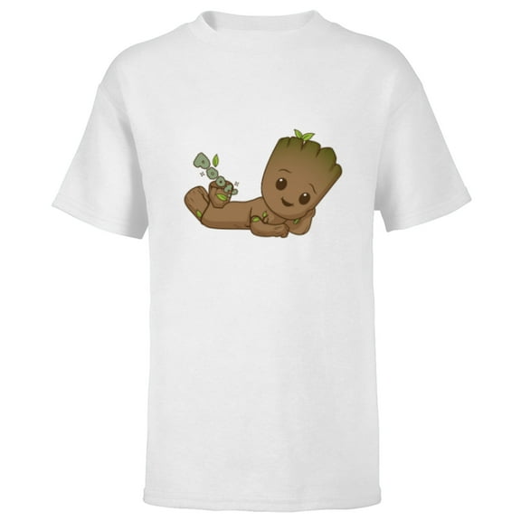 Marvel Studios I Am Groot Poot! - Short Sleeve T-Shirt for Kids - Customized-White