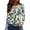 Royal Blue, variant on WTOBBY Women's Fashion Loose Long Sleeve Floral Print Hem Slit Round Neck T-shirt Top Casual Wear Soft Material Comfort Fit Ideal for Layering Piece Daily Outfit US Market,Beige L