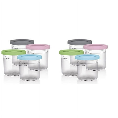 

8x Ice Cream Pints Cup Ice Cream Containers with Lids for Creami Pints NC301 NC300 NC299AMZ Series Ice Cream Maker