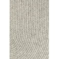thumbnail image 2 of Gray Wool Rug Solid Braided Textured 2 Feet by 4 Feet Oval Thick Casual Carpet, 2 of 2