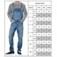 thumbnail image 2 of Peto para hombre Monos de mezclilla Pantalones con pechera y tirantes Pantalones vaqueros Mono Pantalones Mameluco, 2 of 2
