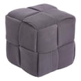 thumbnail image 1 of Reposapiés pequeño otomano, taburete, muebles, asiento antideslizante, base de silla, reposapiés para gris oscuro, 1 of 9