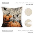 thumbnail image 3 of pumpkins spider web gothic linen toss pillowcase decoration pillowcase gifting preferred 18x18 inch cushion cover sofa pillowcase sofa bedroom living room car, 3 of 6