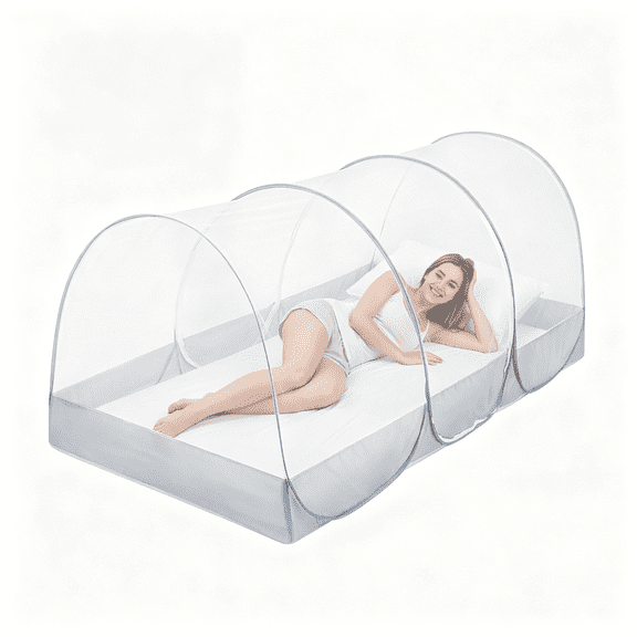 MISSMILE Mosquito Net for Twin Size Bed Bunk Bed Sleeping Pad,Pop Up Mosquito Tent Fully Closed,Portable Foldable Bug Net for Camping Travel Patio Outdoor,Screen Tent for One Person