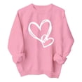 thumbnail image 3 of Ruyang Oversized Sweatshirt for Girls Kids Long Sleeve Loose Fit Pullover Casual Fall Winter Love Pattern Sweater Tops, 3 of 9