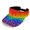 Rainbow Gradient Hearts, variant on Visor Hat with Rainbow Zebra Stripe, Polyester Fabric Golf Visor Hat for Running Beach Outdoor Sun Protection