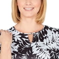 thumbnail image 4 of Larky Lark Womens Key Hole T-Shirt  Dress In Cool & Casual Palm, 4 of 4