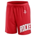 thumbnail image 2 of Men's Fanatics Red Houston Rockets Free Throw Mesh Shorts, 2 of 3