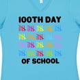 thumbnail image 4 of Inktastic 100th Day of School with Tally Marks Women's V-Neck T-Shirt, 4 of 5