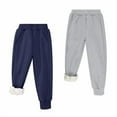 thumbnail image 1 of BIG ELEPHANT Pantalones Deportivos con Forro Polar para Niños y Niñas, Pantalones Deportivos Cálidos de Invierno con Cintura Elástica y Bolsillos de 3 a 16 Años, 1 of 10