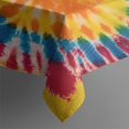 thumbnail image 4 of Colorful Tie Dye Pattern Rectangle Tablecloth 60"x120",Waterproof Polyester Rectangle Table Cloth, Wipeable Spillproof Polyester Tablecloth for Dining, Camping, Indoor and Outdoor, 4 of 6