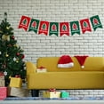 thumbnail image 3 of Hibiscsu Christmas Banners Flags Hanging Bunting with Xmas Tree Christmas Gift Box Paper Hanging Banner Christmas Decorations Indoor Party Supplies, 3 of 3