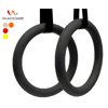 Wacces Gymnastic Rings With Straps Crossfit Strength Exercise Ring - Black