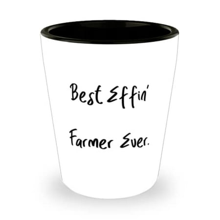 

Best Effin Farmer Ever. Farmer Shot Glass Sarcastic Farmer Ceramic Cup For Coworkers