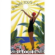 Trademark Fine Art "Sur La Cote D'Azur" Canvas Art by Roger Broders, 35x47
