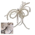 thumbnail image 2 of Elegant Pearl Bowknot Charm for Jewelry Making Lace Shoe Buckle Ornament Keychain Necklace Earrings Crafts Accessories, 2 of 8