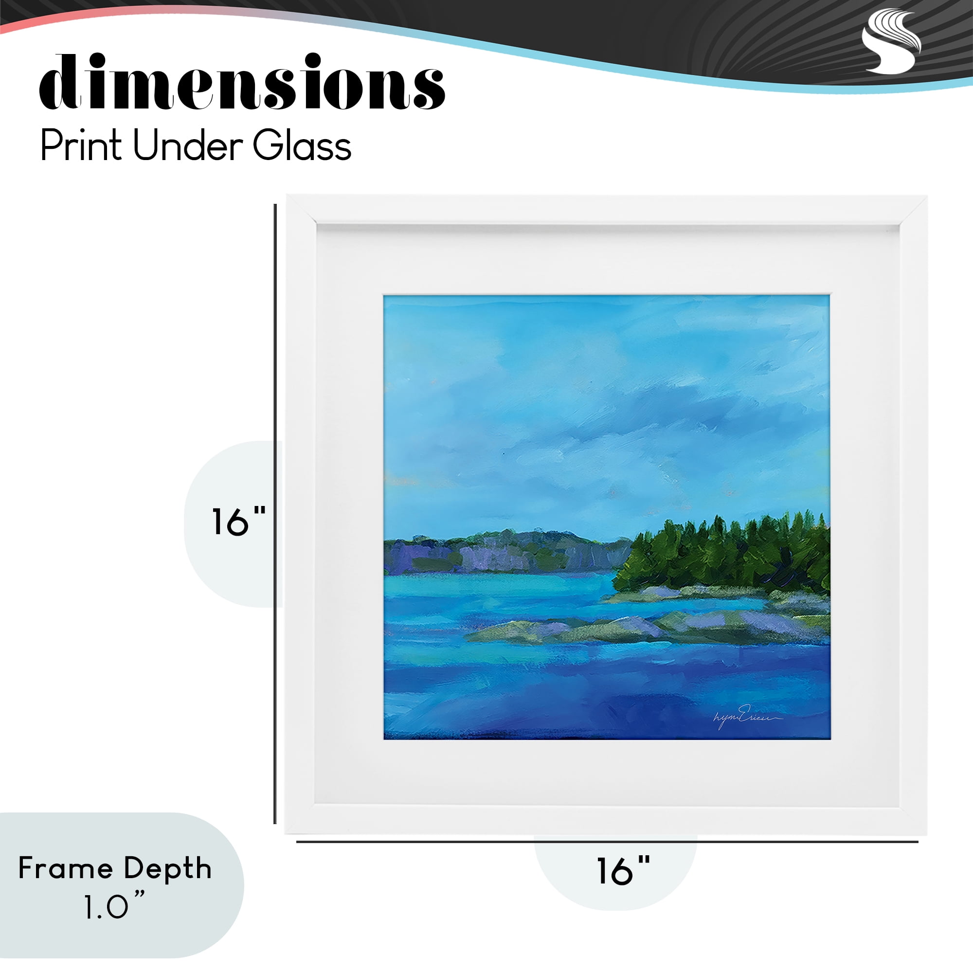 Stupell Industries Tranquil Blue Cove White Framed Print Under Glass, design by Lynn Ericson Fine Art