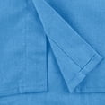 thumbnail image 4 of Designer Spring Summer Men's Casual Cotton Linen Solid Color Long Sleeve Shirts Loose Shirts 5XL, 4 of 5