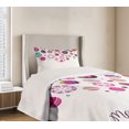 thumbnail image 3 of Ambesonne Christmas Quilted Bedspread Set 2 Pcs, Retro Graphic Baubles, Twin Size, Multicolor, 3 of 5