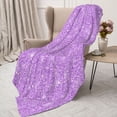 thumbnail image 3 of Hirioo Lilac Glittering for Flannel Blanket, Cozy and Warm Throw for Bed or Couch ,Perfect for All Seasons-80"x60", 3 of 6