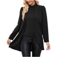thumbnail image 1 of Timegard Flowy Tops for Women Stand Neck Long Sleeve Lightweight Blouse Fall Work Casual Loose Tops, 1 of 9