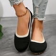 thumbnail image 5 of Hopeusnice Flats Shoes for Women Non-Slip Canvas Materials Summer And Fall Shoes Soft Breathable Flat Heel Trendy Pumps Shoes Women's Flats Shoes Slip-Resistant Walking Shoes Black 41, 5 of 9