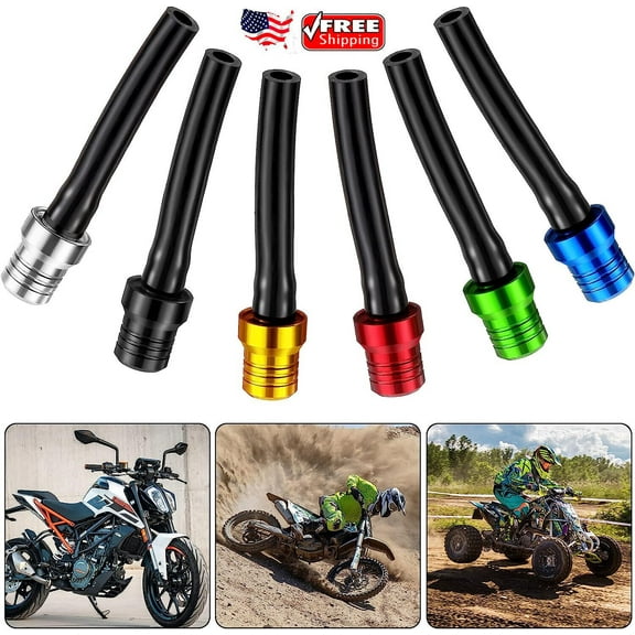 6Pcs Motorcycle Gas CAP VENT Tank Fuel Air Breather Valve Hose Tube Dirt Bike ATV