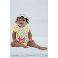 thumbnail image 3 of Disney Winnie the Pooh Infant Baby Girls Snap Romper and Bucket Sun Hat Newborn to Infant, 3 of 5