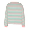 thumbnail image 5 of Erwazi Womens Long Sleeve Striped Shirts Loose Fit Casual Crewneck Sweatshirts Lightweight Trendy T-shirts Fall Tops, 5 of 5