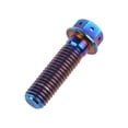 thumbnail image 2 of Wanyifa Titanium Bolt M6x10 15 20 25 30 35 40 45 50 55 60mm Flange Head With Hole Hex Screw for Bike,M6x40 mm,Blue,4 Pcs, 2 of 7